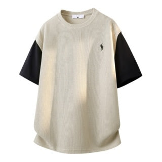 Ralph Lauren T-shirt Waffle Colorblock Pony Crew Neck Tee