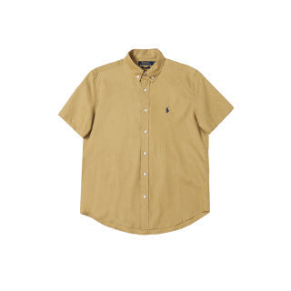 Ralph Lauren Shirt Linen Short Sleeve Classic Button Down Shirt
