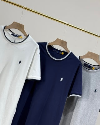 Ralph Lauren T-shirt Contrast Trim Heavyweight Cotton Crewneck Tee
