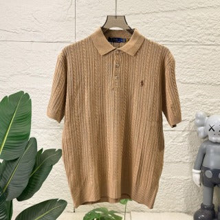 Ralph Lauren Cable Knit Cotton Polo Shirt